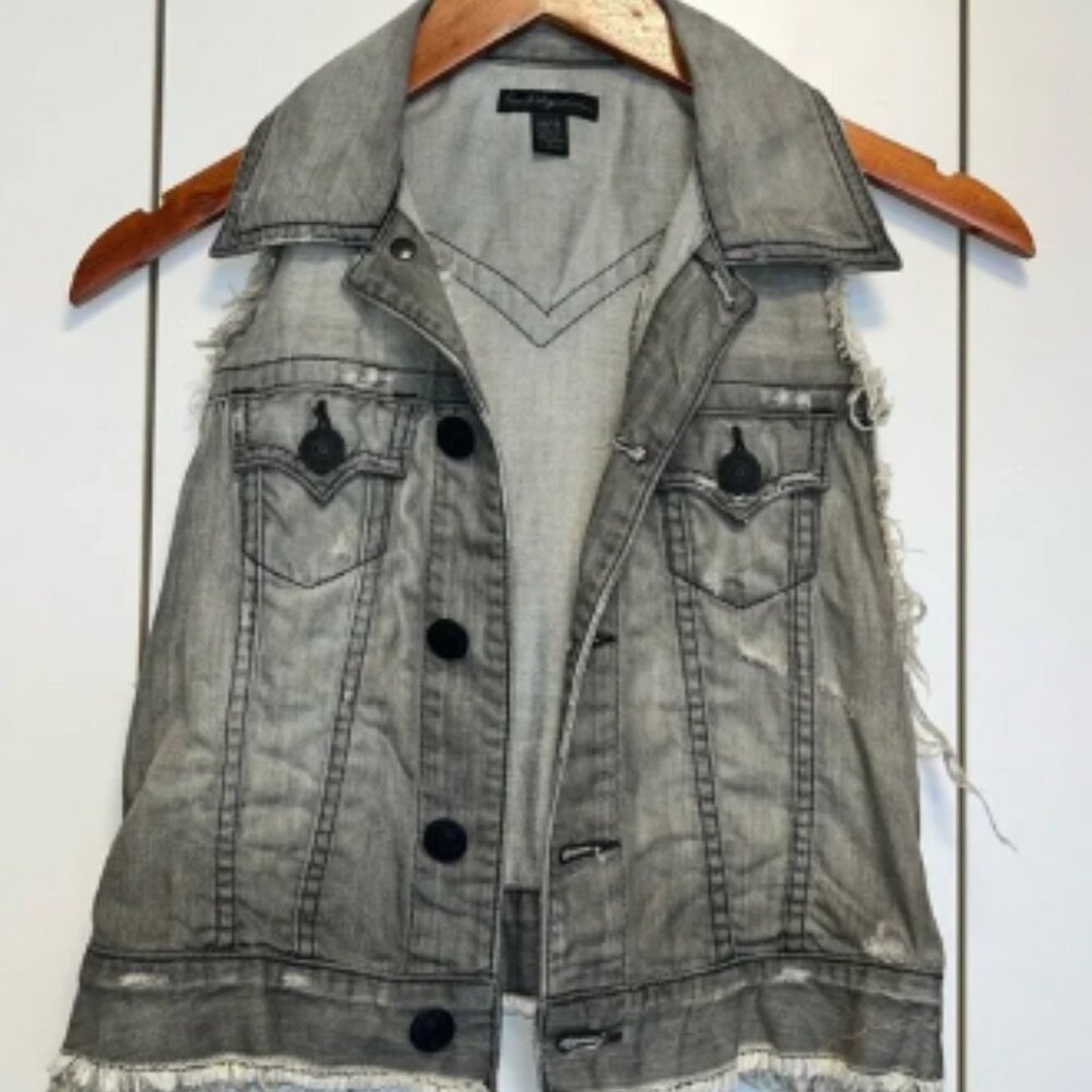 True Religion ‘Leah’ Greystone Racer Back Vest